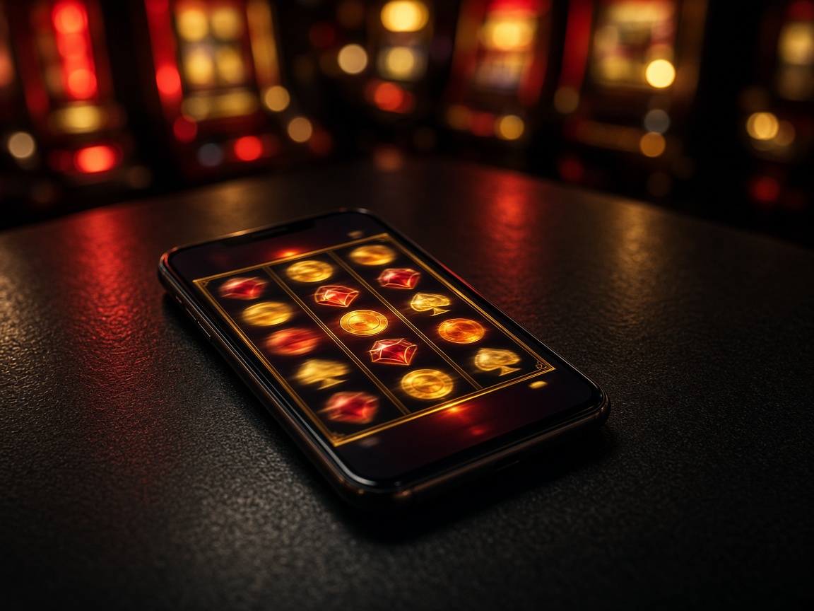 Libreria slot machine su schermo smartphone
